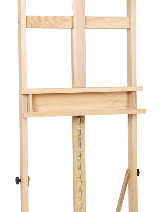 Versatile Studio Easel: Lockable Wheels and Spacious Shelf Included